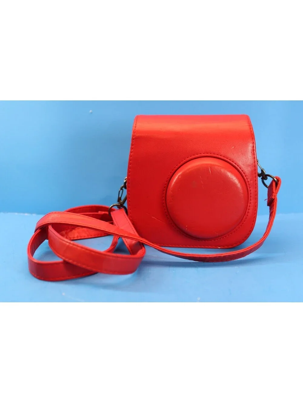Fujifilm Instax Minion Mini 8 Instant Camera Red Faux Leather Case-Collectors